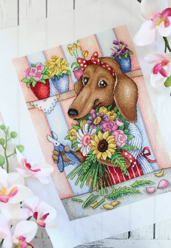 Broderisett MP Studia "Blomsterdekoratør" 21x30 cm