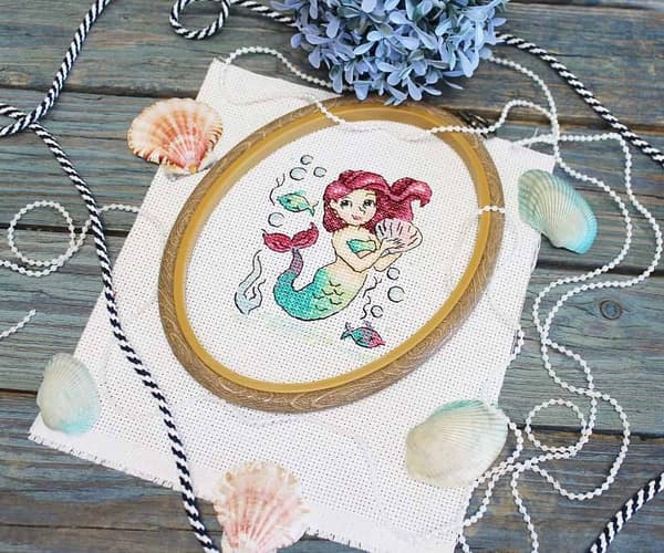 Broderikit MP Studia "Havfrue" 10x13 cm