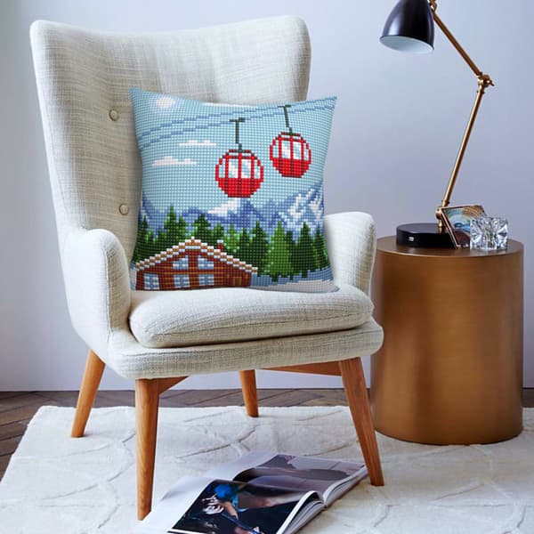 Broderisett Pute Collection D`Art 5491 - "Vintersemester" 40x40 cm