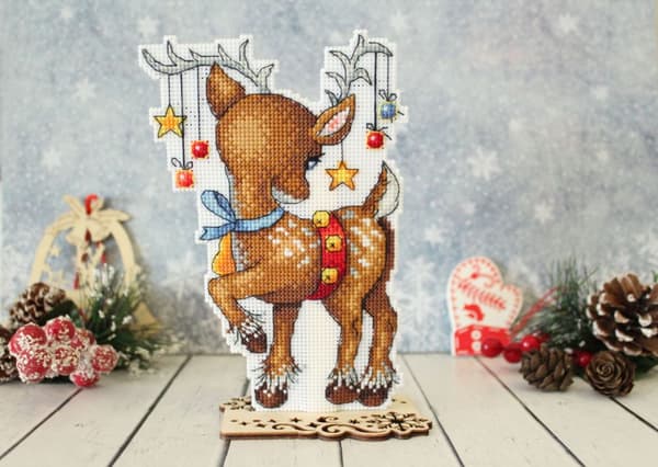 Broderisett Plastic Canvas MP Studia "Julebukk" 12x17 cm