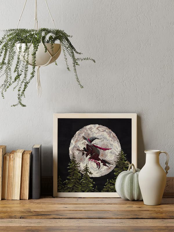 Broderikit Klart "Nu går vi til sabbat!" 20 x 20 cm