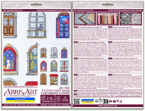 Broderikit Abris Art "9 varme eventyr" 18x24cm