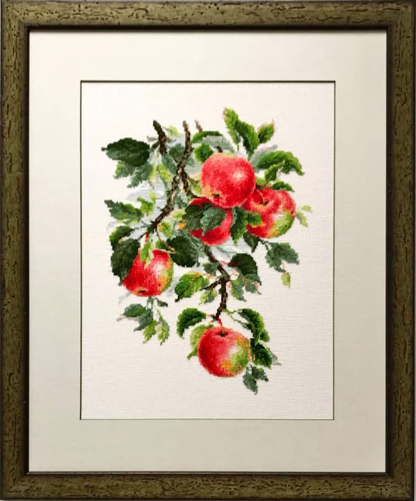 Broderikit Riolis "Saftige æbler" 30x40 cm