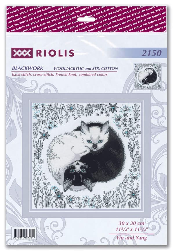 Broderikit Riolis "Yin og Yang" 30x30 cm