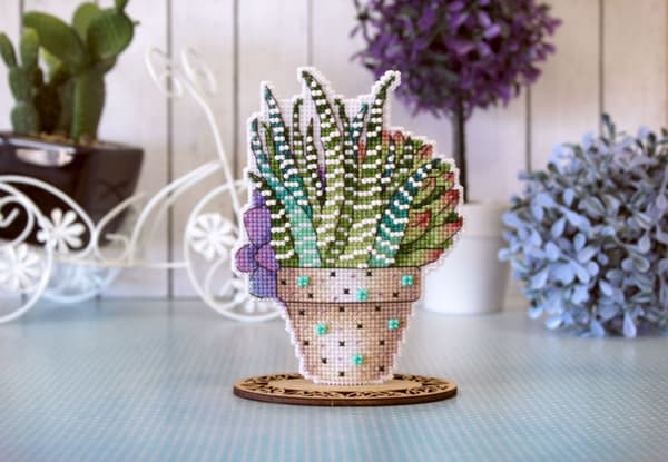 Broderisett Plastic Canvas MP Studia "Blomsterstemning" 9x13 cm