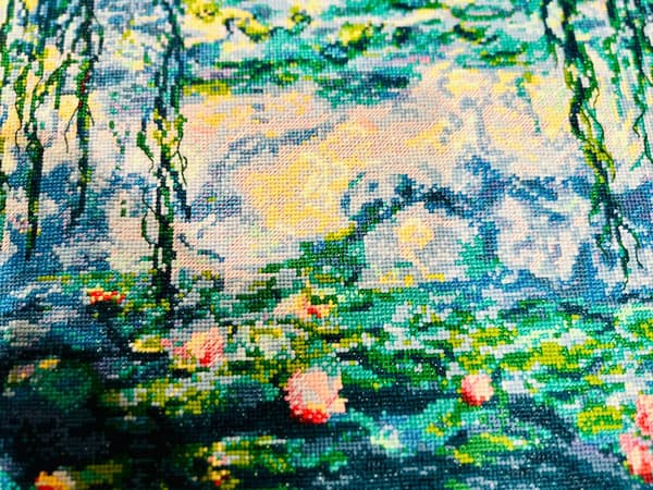 Broderikit Riolis "Näckrosor efter Monet" 40x30 cm