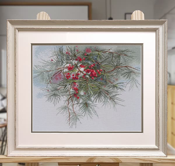 Broderikit Oven "Vinter, jul..." 35x28 cm
