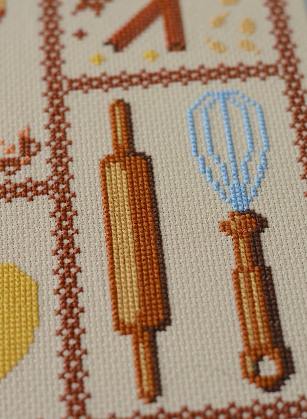 Broderikit Abris Art "Æbletærte" 35x35cm