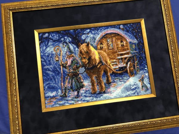 Broderisett Riolis "Omreisende trollmann" 30x21 cm