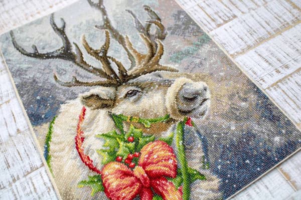 Broderikit Luca-S B598 - "Julehjort" 21x30 cm
