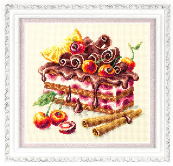 Ristipistopakkaus Magic Needle "Kirsikkakakku" 17x17 cm