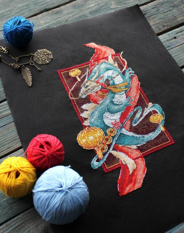 Broderikit MP Studia "Drage" 15x27 cm