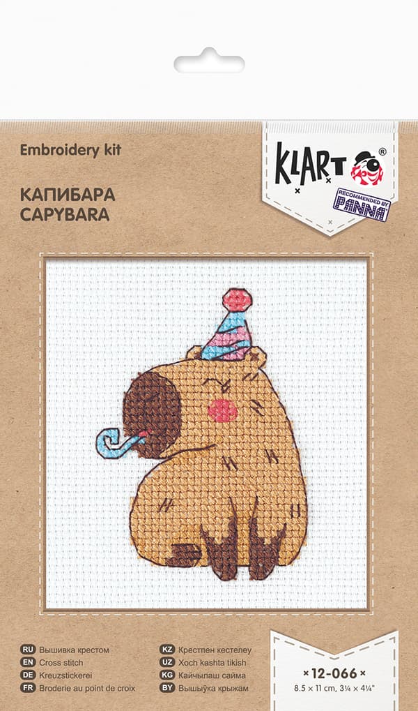 Broderikit Klart "Kapybara" 11x8,5 cm