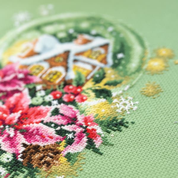 Broderisett Magic Needle "Snøkule" 18x28 cm