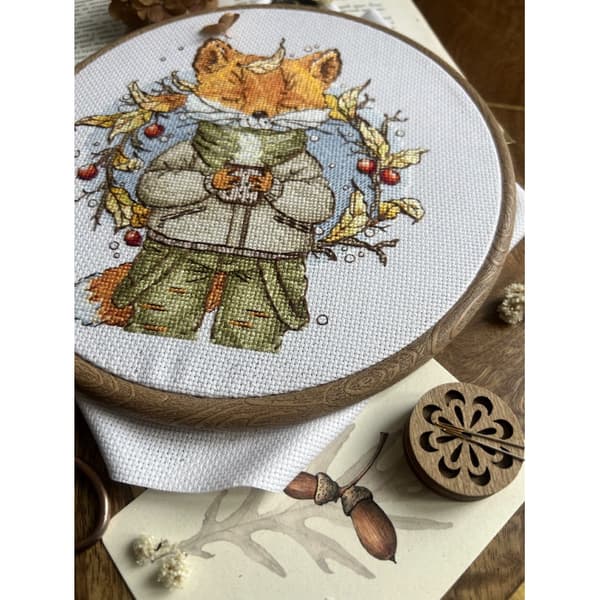 Broderisett Andriana "Høstkaffe" 15x16.5 cm