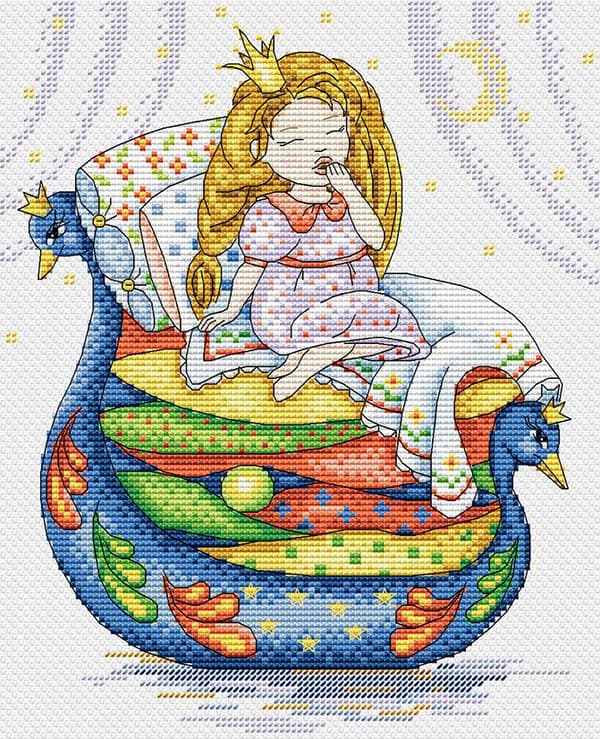 Broderikit MP Studia "Prinsessen og ærten" 18x23 cm