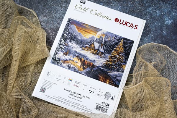 Broderikit Luca-S B721 - "Vinteraften i bjergene" 51x35 cm