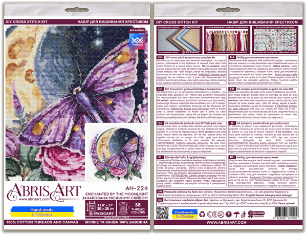 Broderikit Abris Art "Fortryllet af månens lys" 28x30 cm