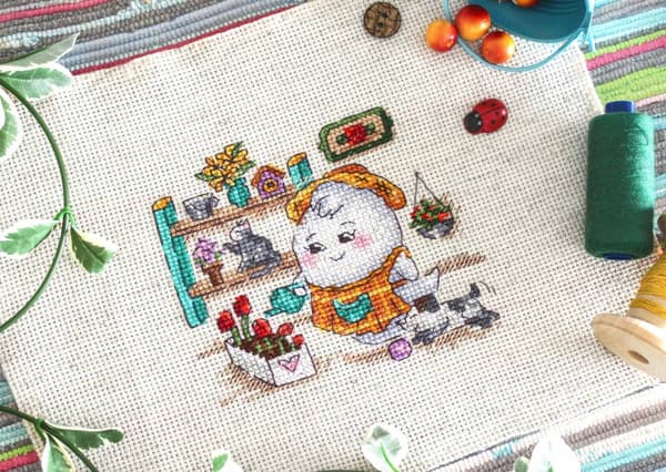 Broderisett MP Studia "Blomsterdekoratør" 11x11 cm