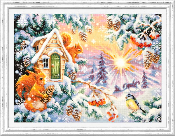 Broderisett Magic Needle "Vintermorgen" 40x30 cm
