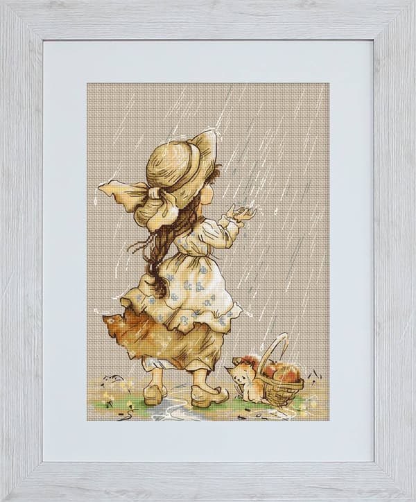 Broderikit Luca-S B1077 - "Sommerregn" 22x30,5 cm