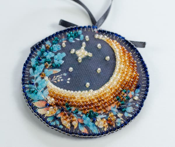 Perlebroderi Abris Art "Stjerne, lys!" 13,2x6,6 cm