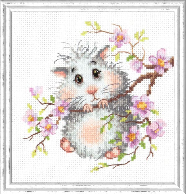 Broderikit Magic Needle "Hr. Hamster" 15x14 cm