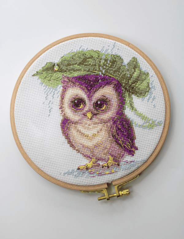 Broderisett Aine "Regndråpeugle" 13x15 cm