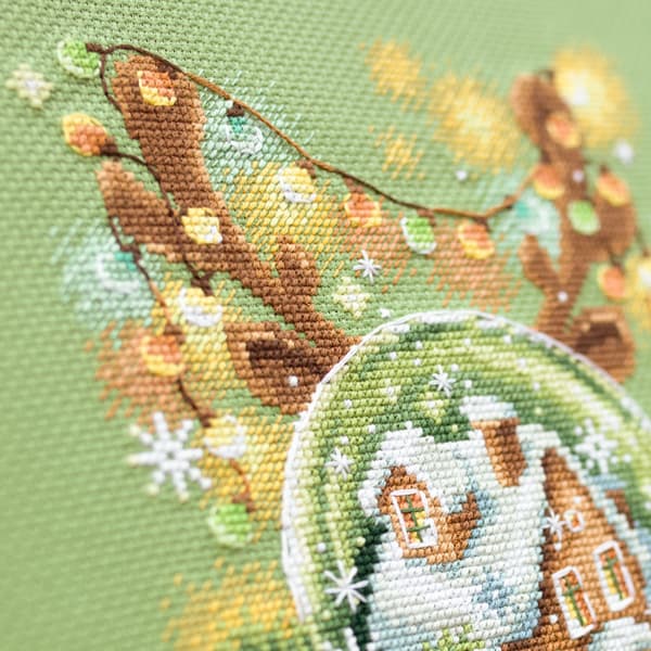 Broderikit Magic Needle "Lysende jul" 17x27 cm
