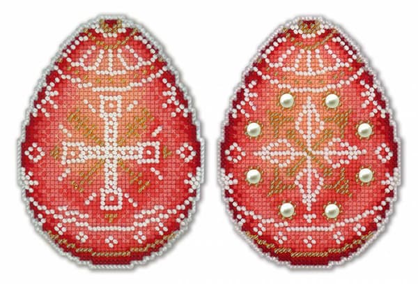 Broderikit plastic canvas MP Studia "Påsktid" 8x11 cm