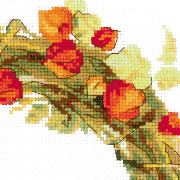 Broderikit Riolis "Krans med hvede" 30x30 cm