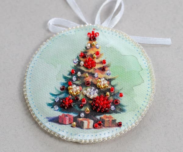 Broderikit med pärlor Abris Art "Festlig orm" 13.2x6.6 cm