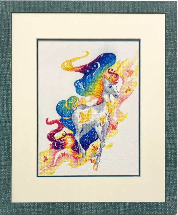 Broderikit Riolis "Sagolik enhjørning" 24x30 cm