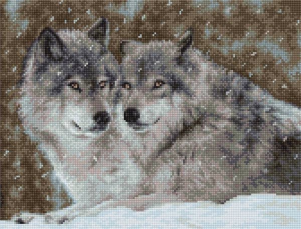 Broderikit Luca-S B2291 - "Vargar" 27x20.5 cm