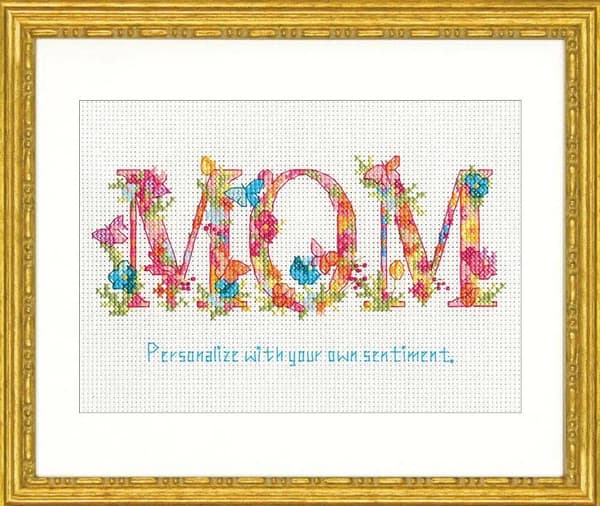 Broderikit Dimensions "Mamma" 17.7x12.7 cm