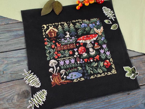 Ristipistopakkaus MP Studia "Sampler. Mystinen metsä" 19x19 cm
