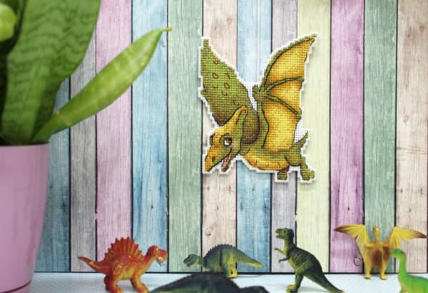 Broderikit plastic canvas MP Studia "Pterodaktyl" 9x12 cm