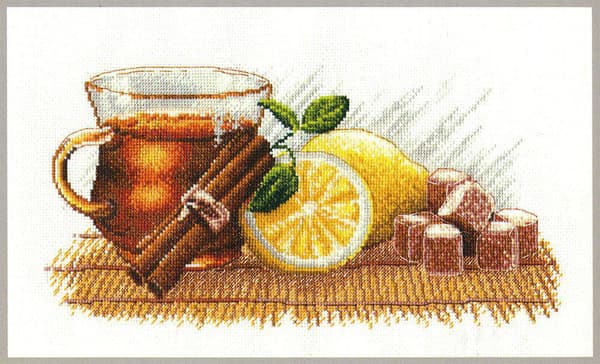 Broderikit Oven "Vinterte" 28x14 cm