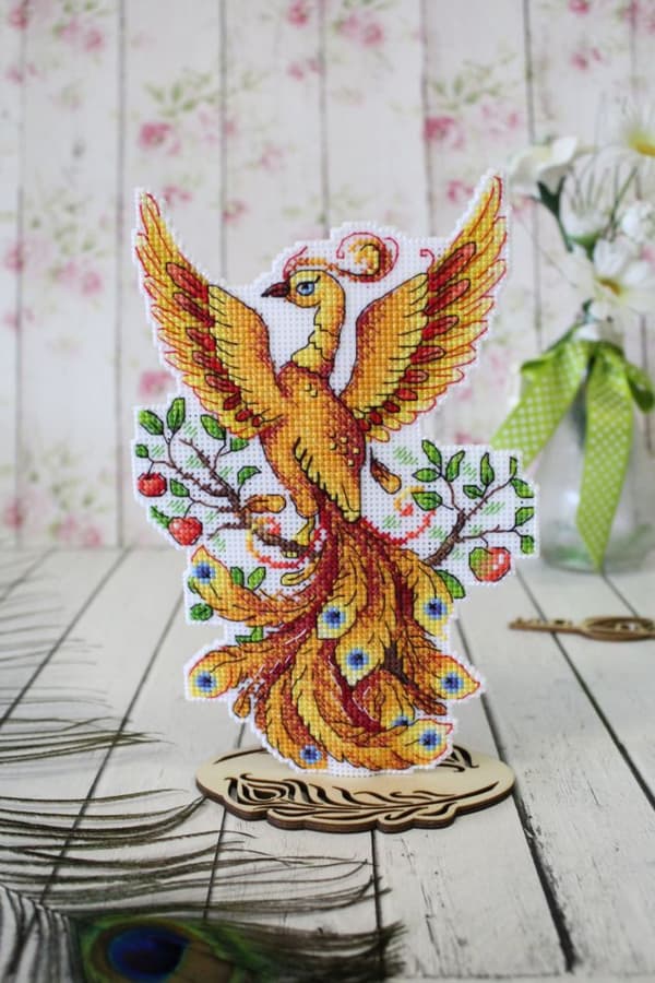 Broderikit plastic canvas MP Studia "Eldfågel" 13x19 cm