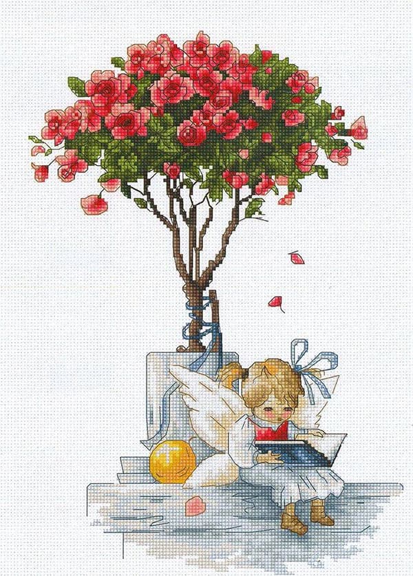 Broderikit Luca-S B1115 - "Roser" 18x26,5 cm