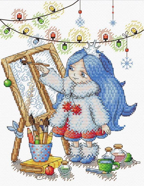 Broderikit MP Studia "Uppfinningsrik vinter" 18x23 cm