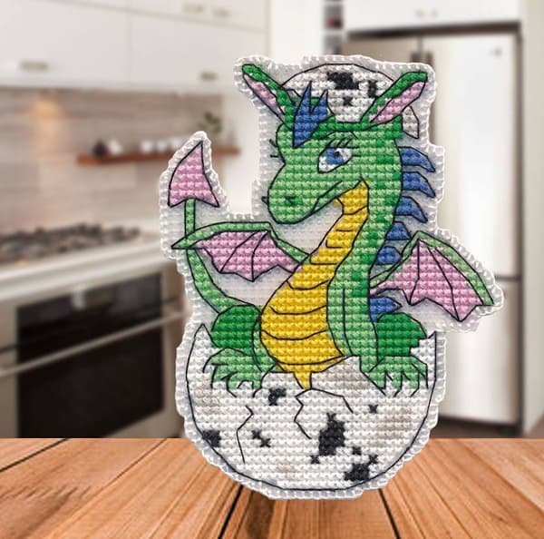 Broderikit plastic canvas Oven "Drake. Magnet" 7.5x9.7 cm