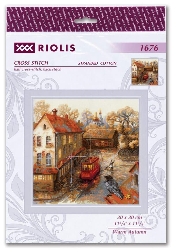 Broderikit Riolis "Varm höst" 30x30 cm