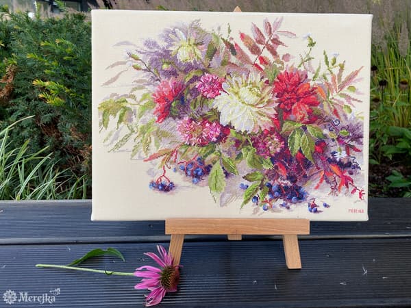 Broderikit Merejka K-218 - "Efterårshemmeligheder" 30x40 cm
