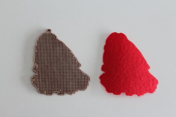 Broderikit med pärlor MP Studia "Julprydnad - Talgoxe" 8x9 cm
