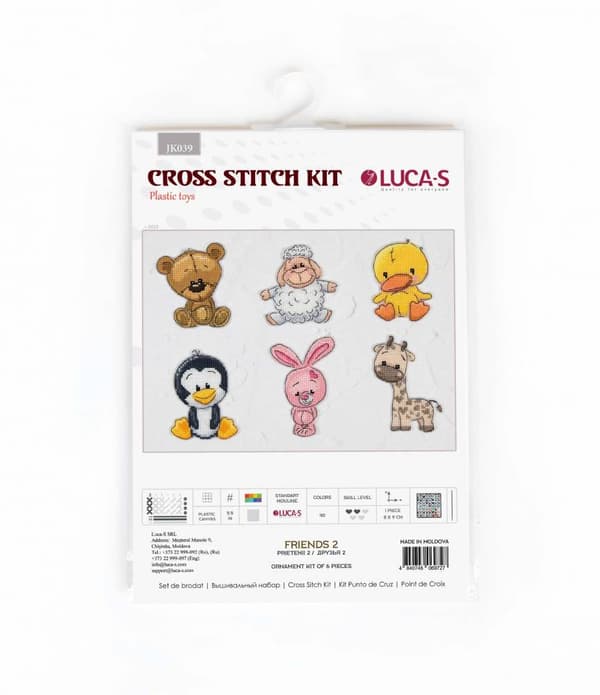Broderikit Plastik Canvas Luca-S "Venner" 8x9 cm