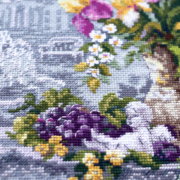 Broderikit Magic Needle "Romantik i hvid nat" 32x25 cm