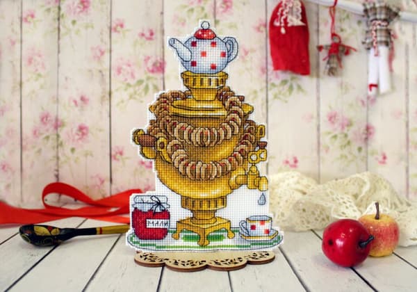 Broderikit plastic canvas MP Studia "Samovar" 12x18 cm