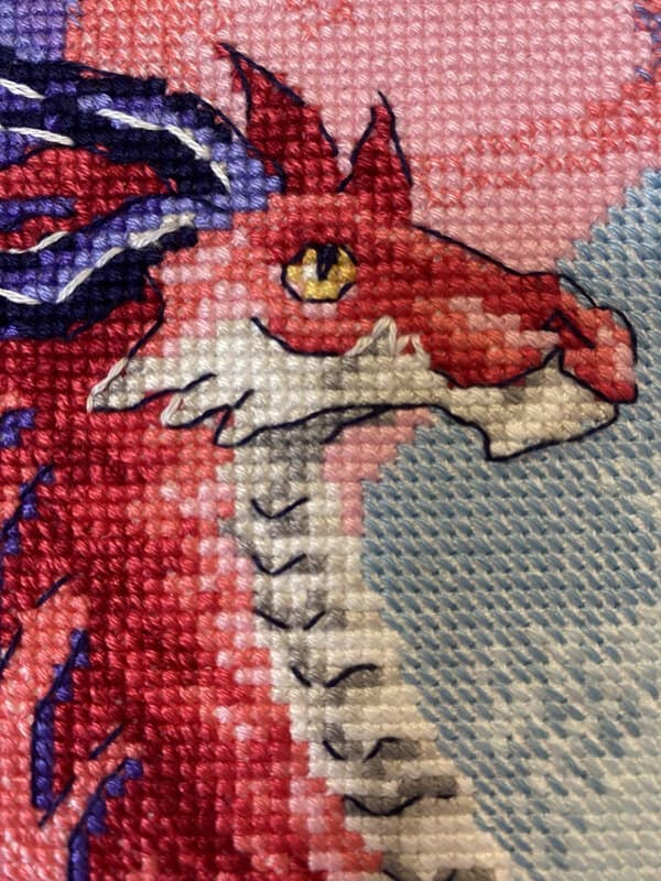 Broderikit Riolis "Din mægtige drage" 30x40 cm