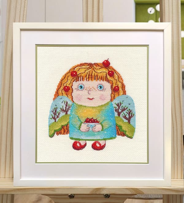 Broderikit Oven "Sommerengel" 13x15 cm